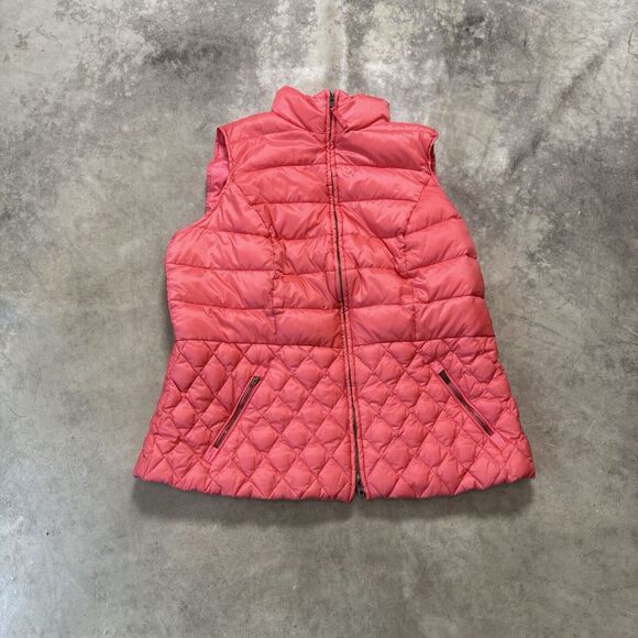 Talbots Jackets & Blazers - Talbots Puffer Vest Womens Size 1X Pink Down Fill Quilted Mock Neck Zip‎ Pockets